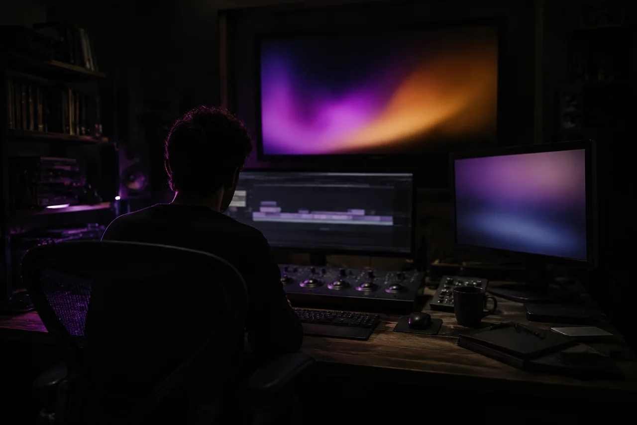Postproducción en una producción de Woler